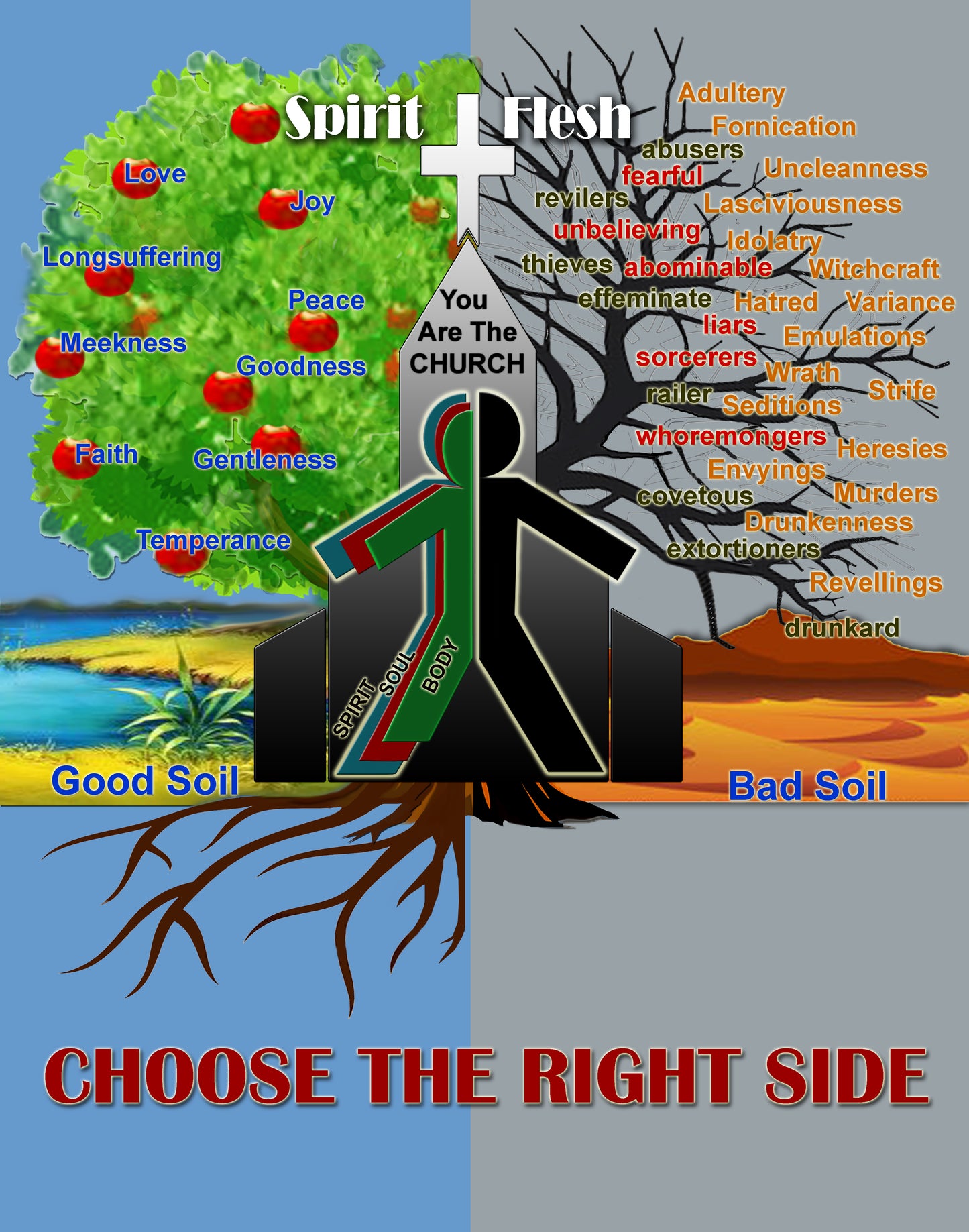 ALa "Choose The Right Side and Bear Good Fruit"- Unisex T-shirt