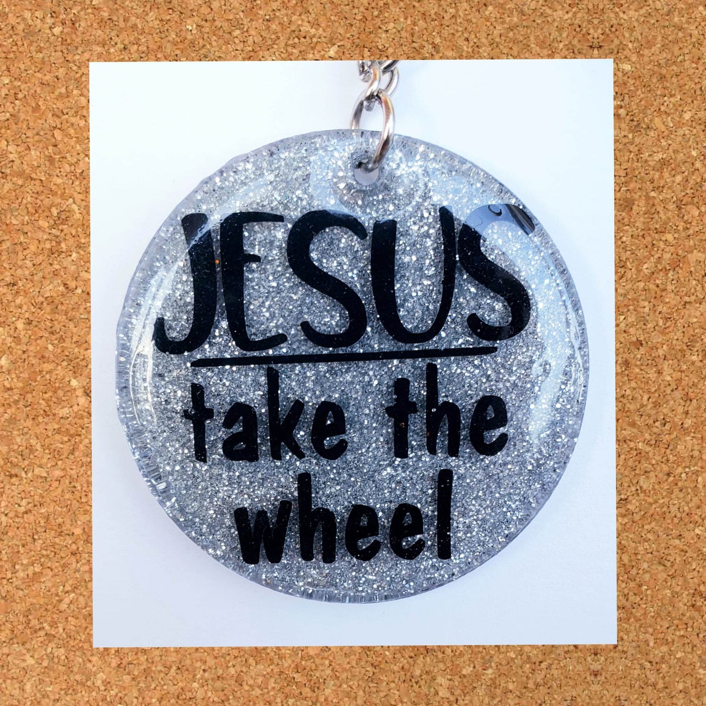 AB Key Chain "Jesus Take The Wheel"