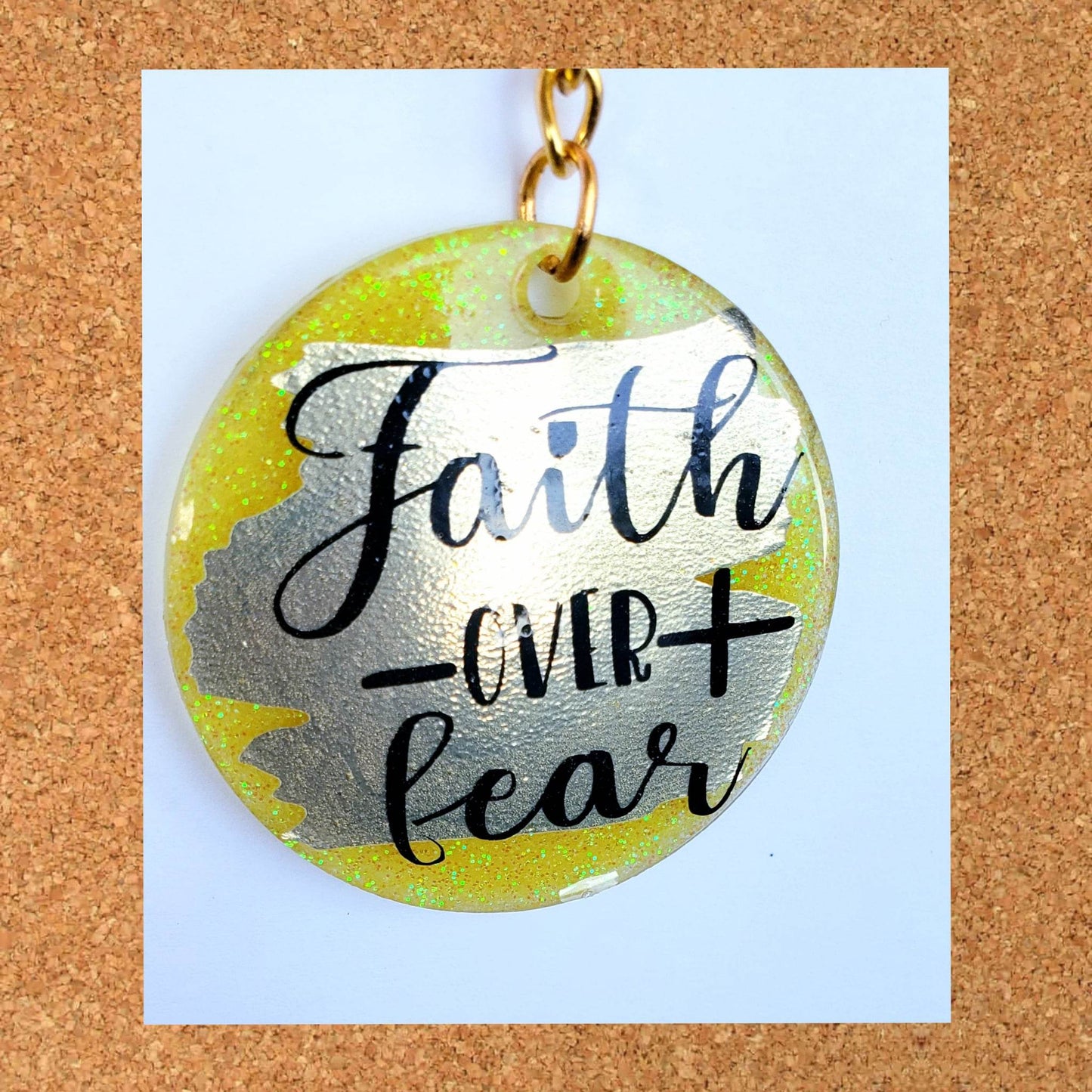AB Key Chain "Faith Over Fear"
