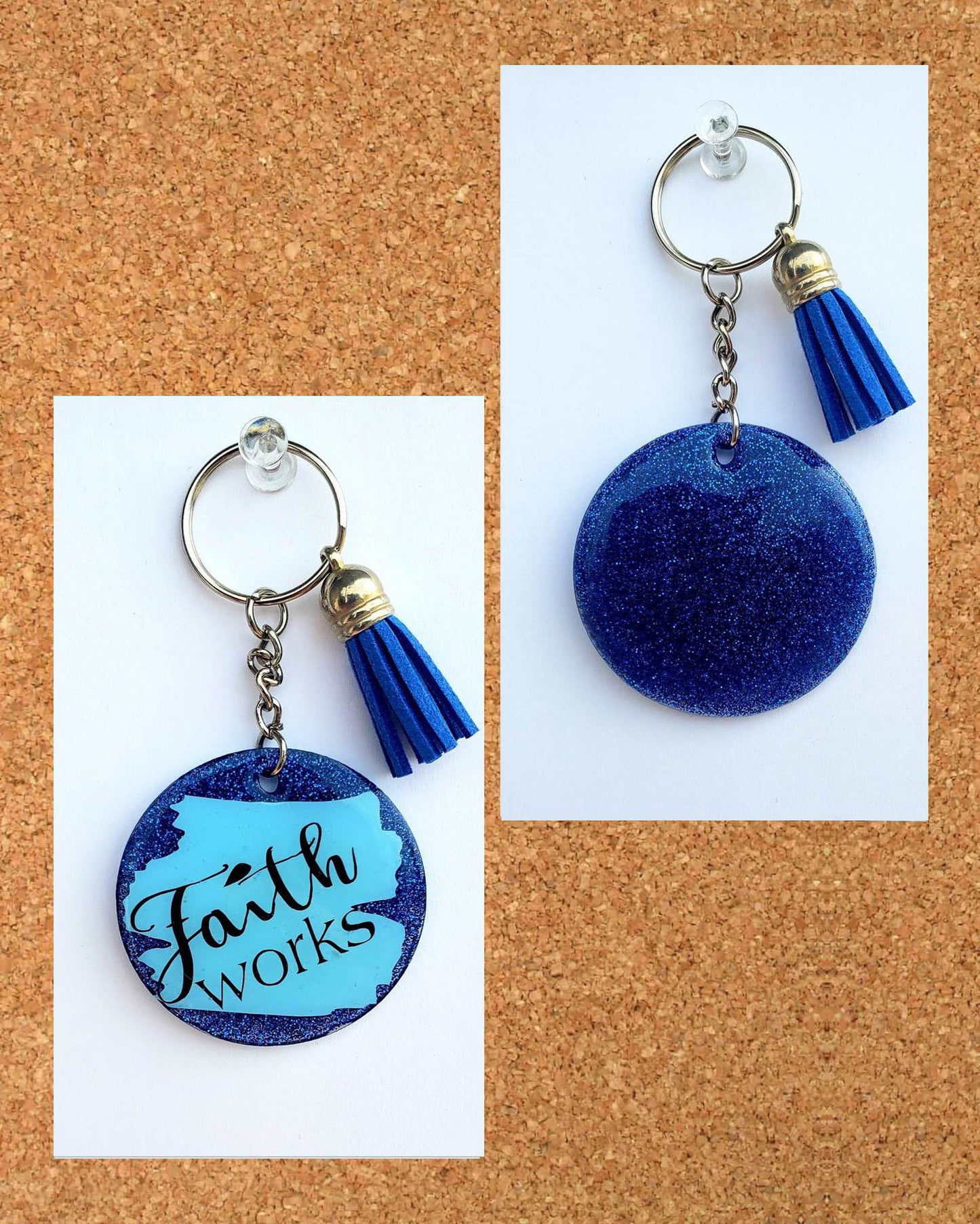 AB Key Chain "Faith Works"