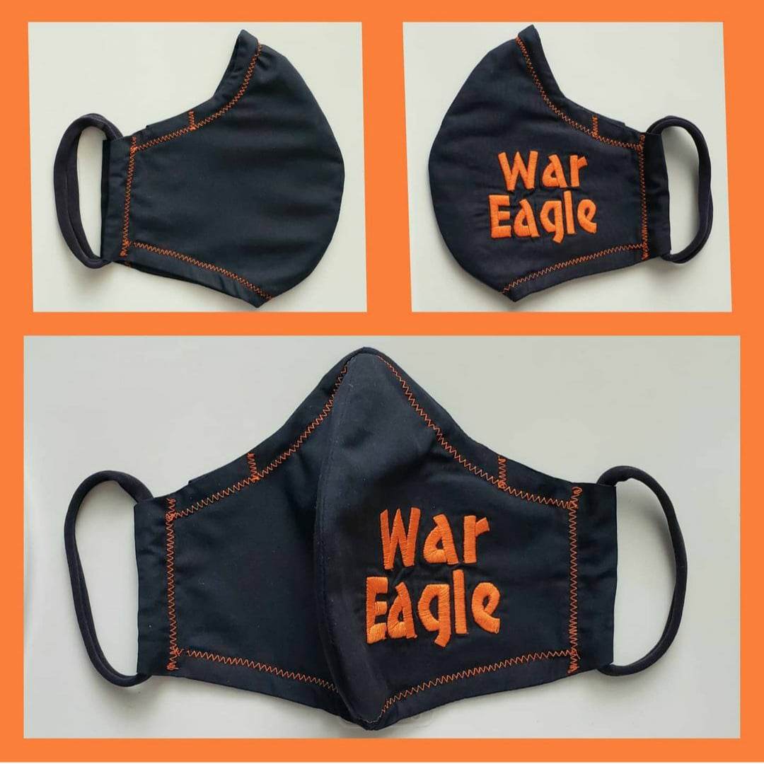 Al "Auburn Tigers (Embroidery) War Eagle"~(Women)~Face Mask