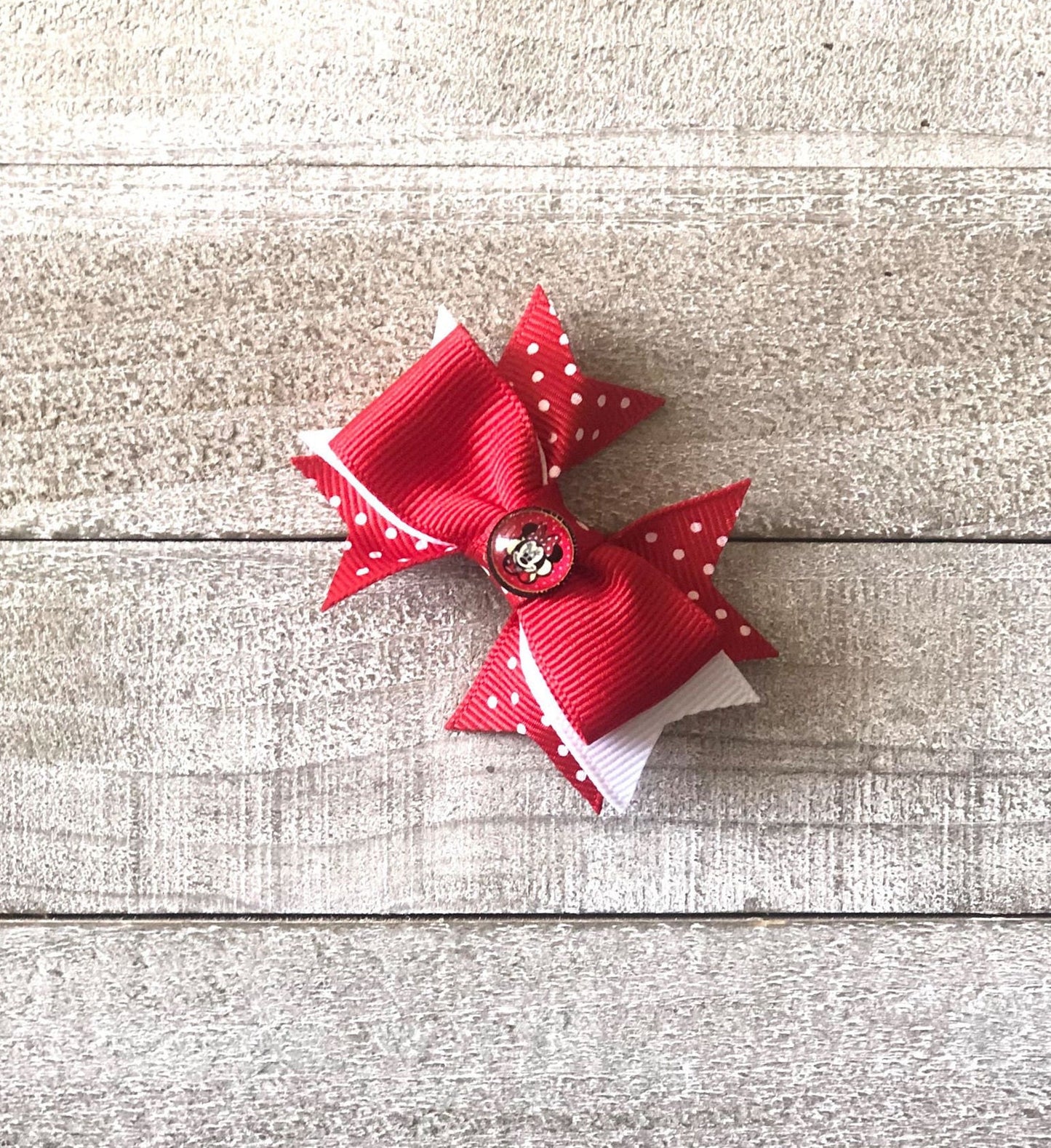 Mini Bow Set~ Pig Tail Bows~ Red & White Bows~ Polka Dots Bows~ 2.7" inch Bow~ Extra Small Bows