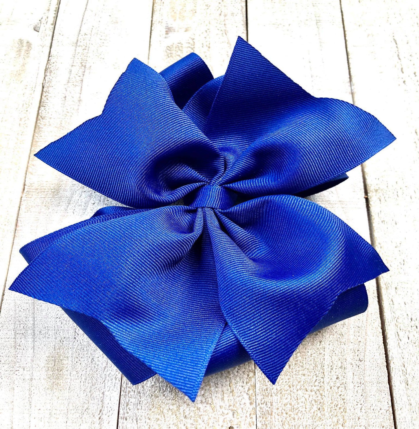 Jumbo Size Bow~ Blue Pin Wheel Bow~ Boutique Style Bow~ Double Stacked Bow~ 6" inch X-Large Bow
