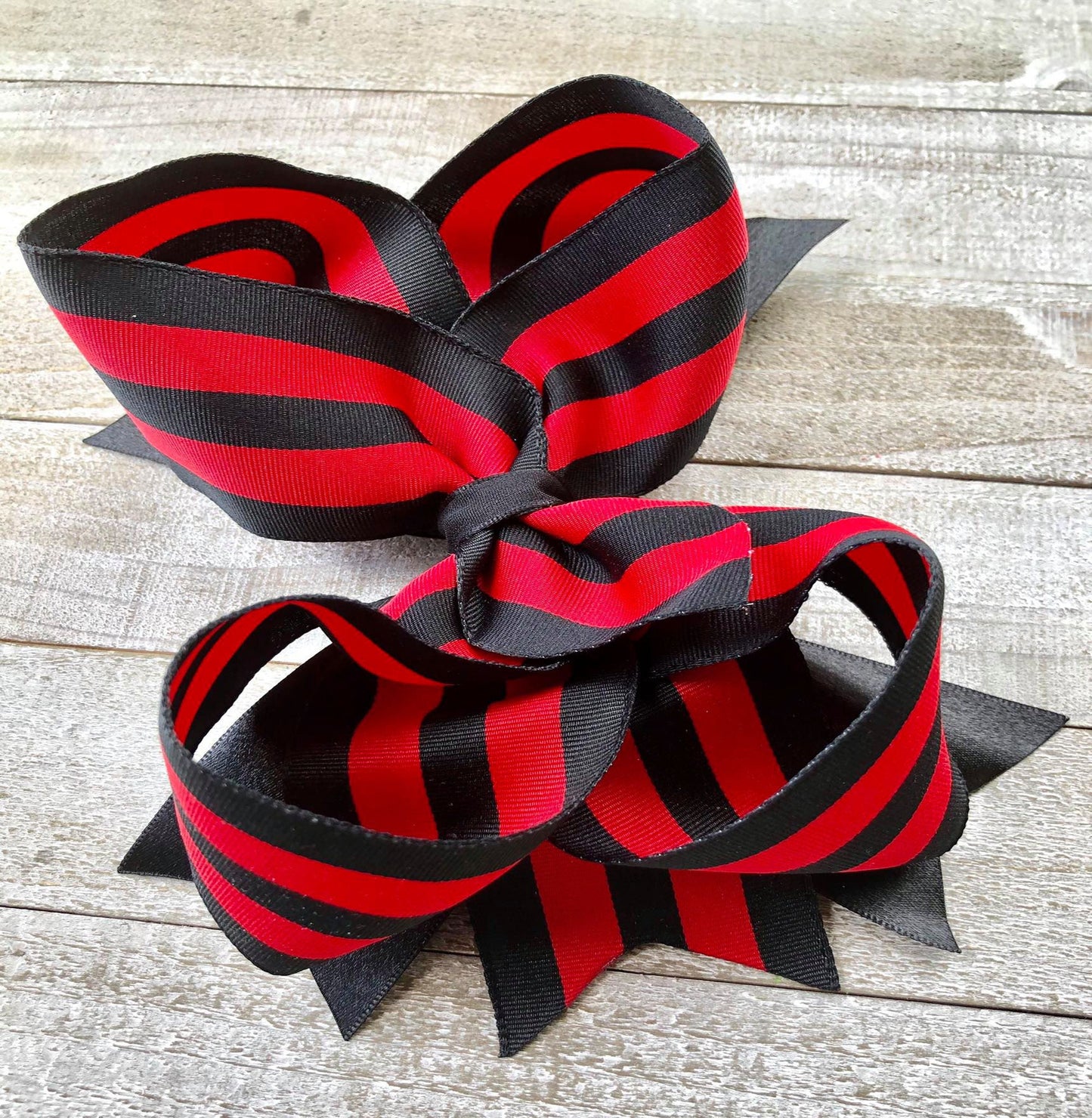 Jumbo Size Bow~ Red and Black Bow~ Boutique Style Bow~ 6" inch X-Large Bow