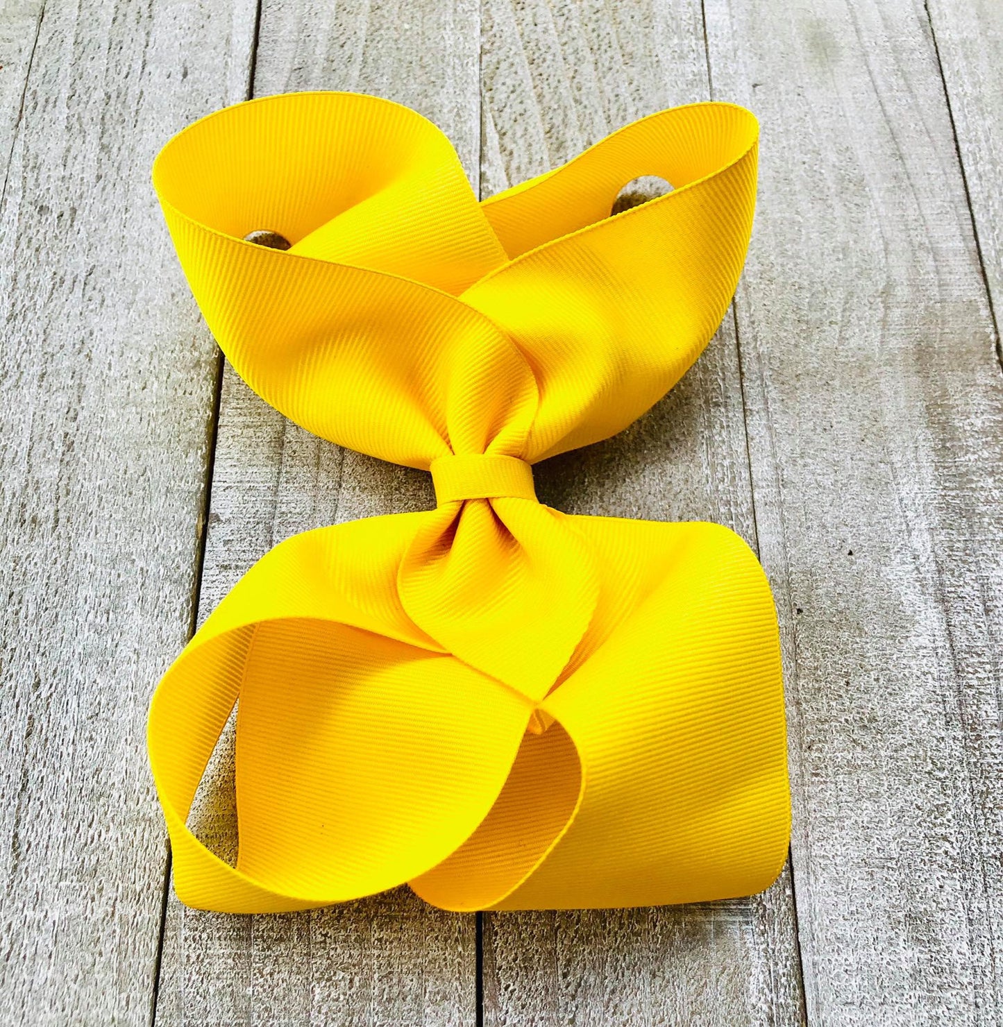 Jumbo Size Bow~Yellow Bow~ Boutique Style Bow~ 6" inch X-Large Bow