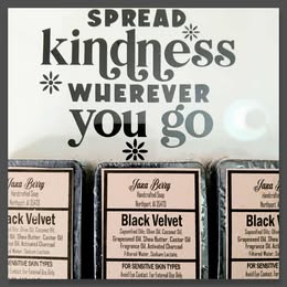 A "Black Velvet "~Kaolin Clay & Activated Charcoal, Shea Butter & Grapeseed Oil ~(Men)~ Facial & Body Bar