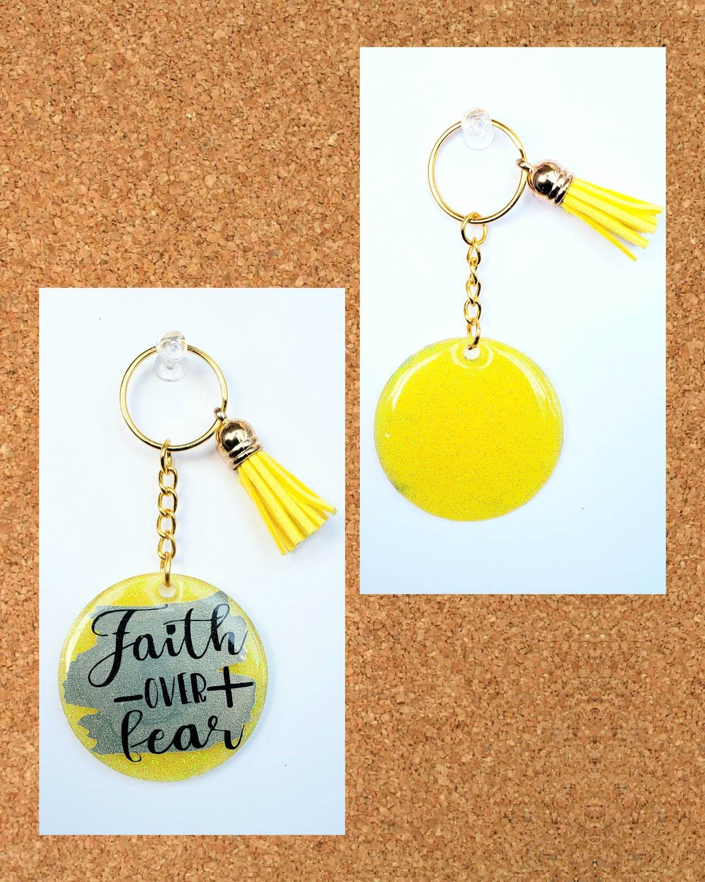 AB Key Chain "Faith Over Fear"